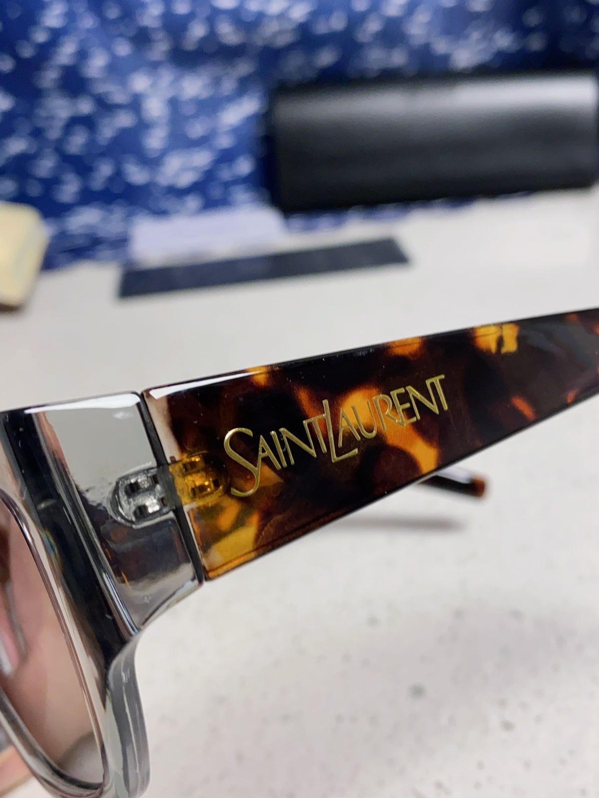Saint Laurent SL740 Square Gray Lens Sunglasses for Women - detail image 8