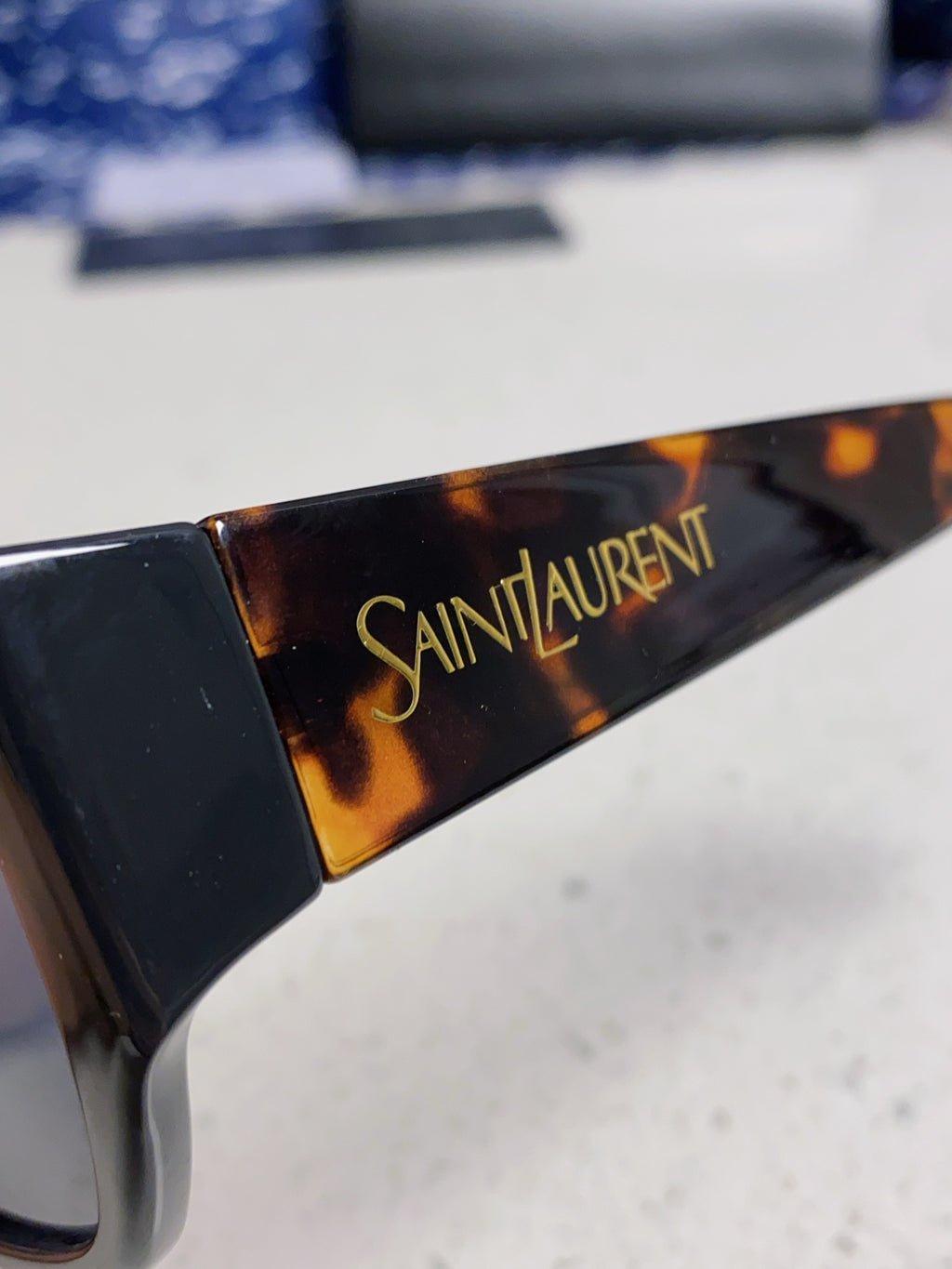 Saint Laurent SL740 Square Gold Lens Sunglasses for Women - detail image 8