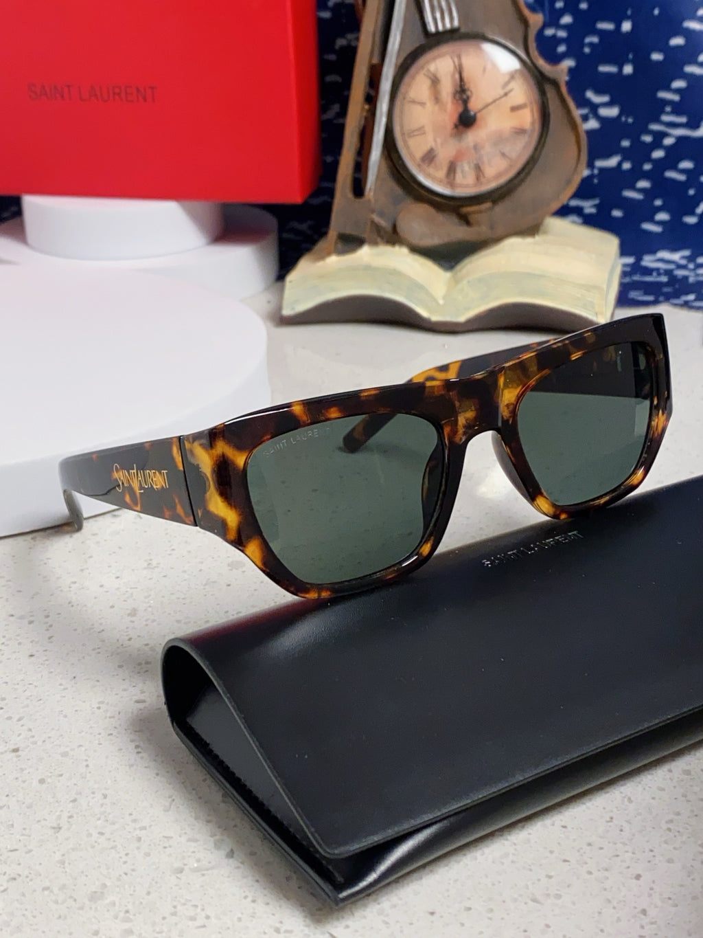 Saint Laurent SL740 Square Black Lens Sunglasses for Women - 465457 - detail image 10