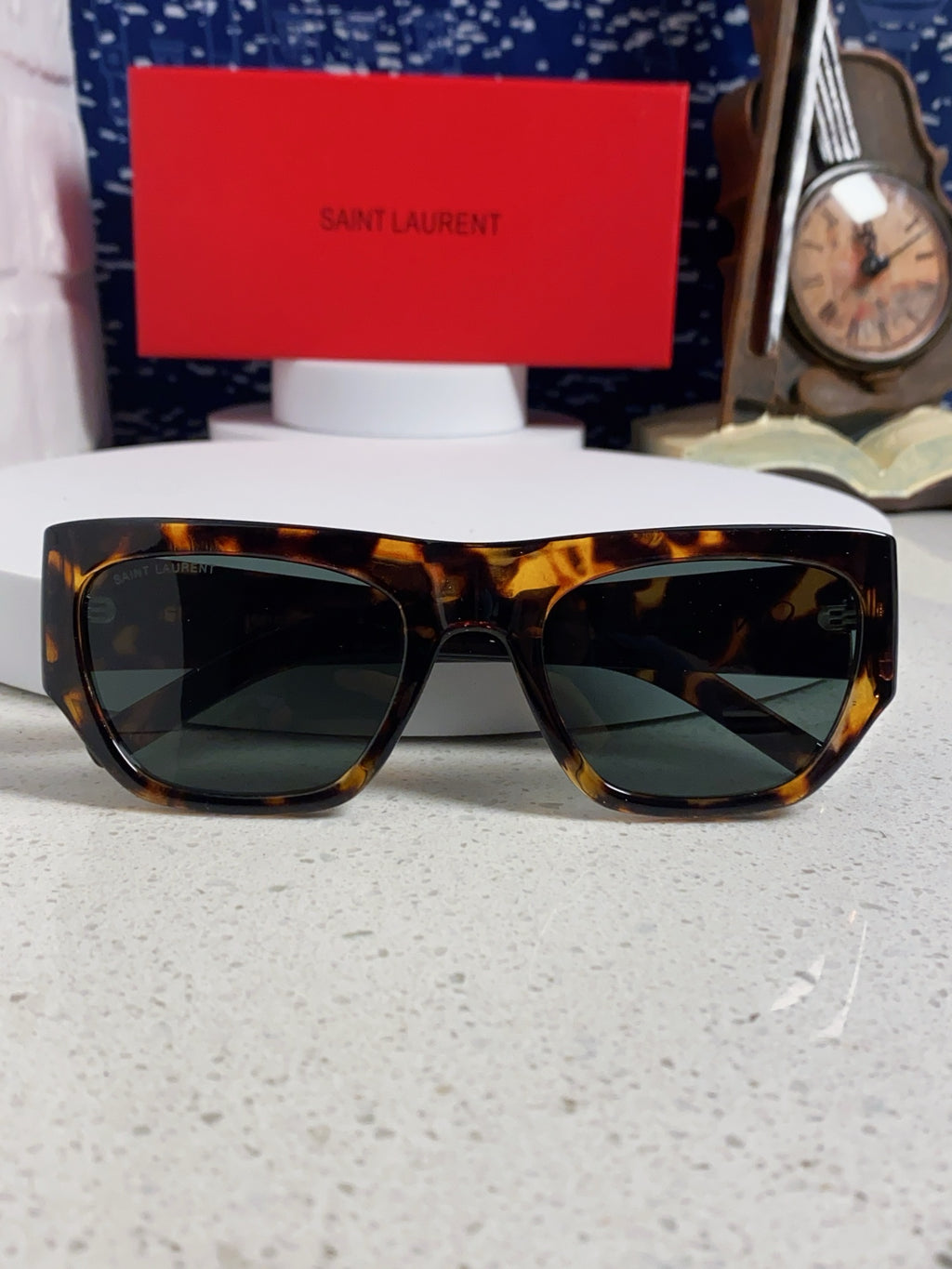 Saint Laurent SL740 Square Black Lens Sunglasses for Women - 465457 - detail image 9