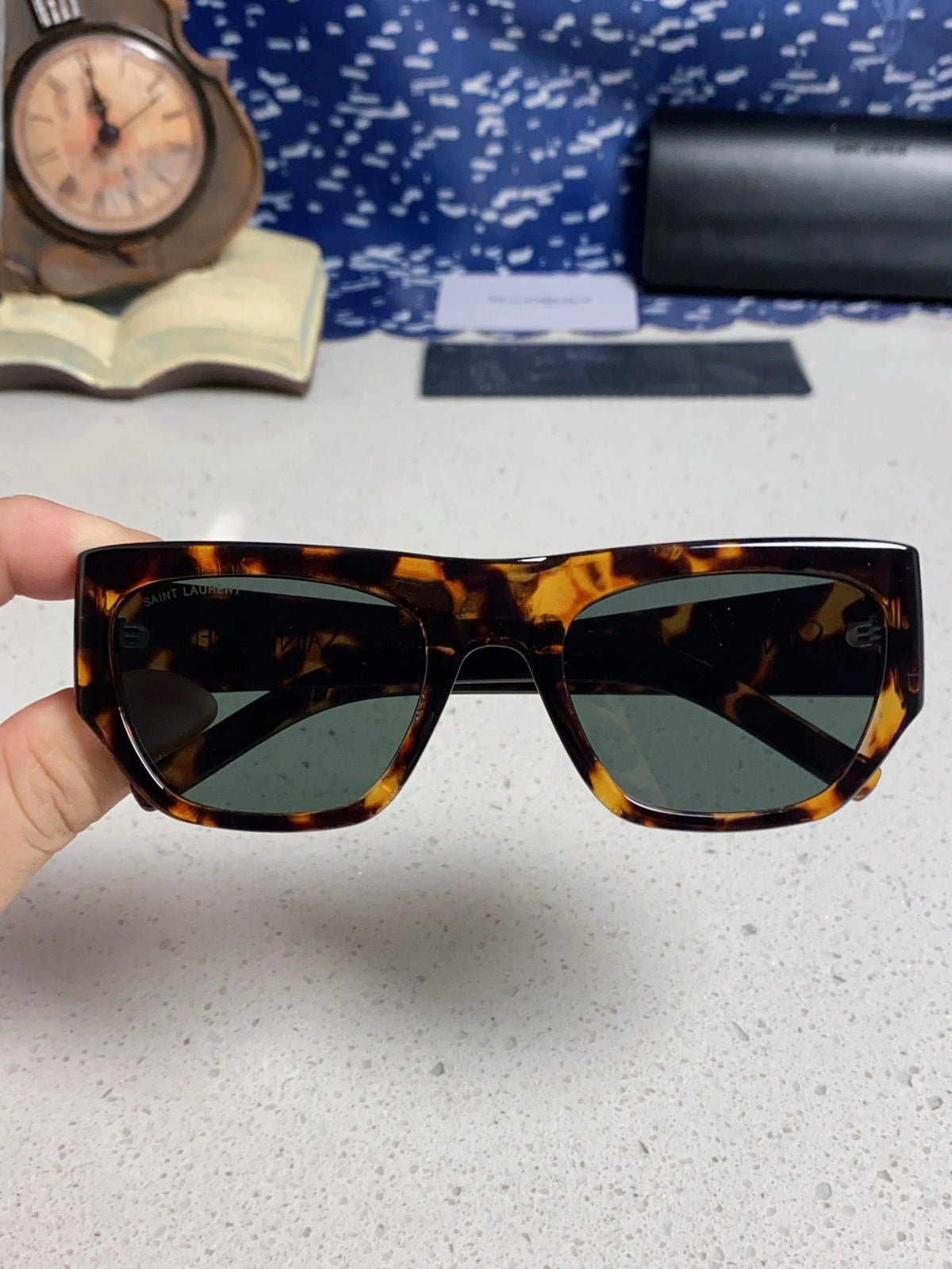 Saint Laurent SL740 Square Black Lens Sunglasses for Women - 465457 - detail image 4