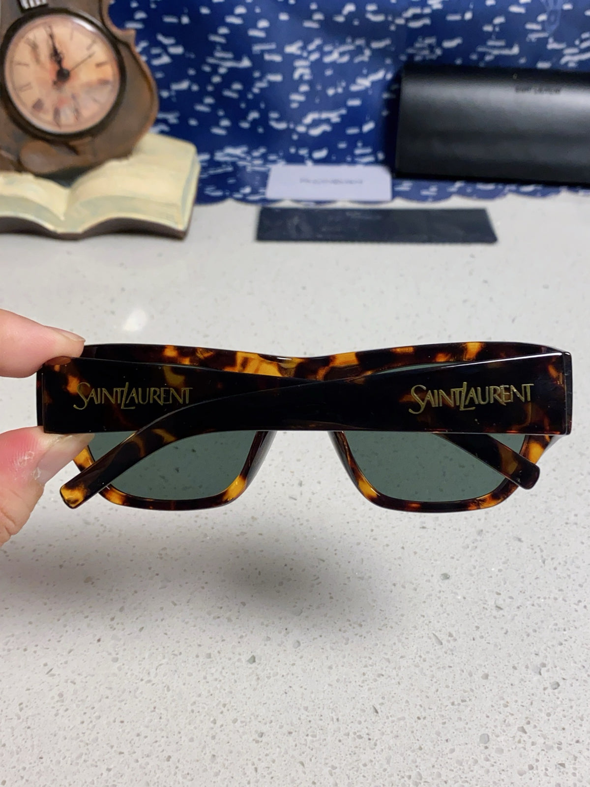 Saint Laurent SL740 Square Black Lens Sunglasses for Women - 465457 - detail image 5