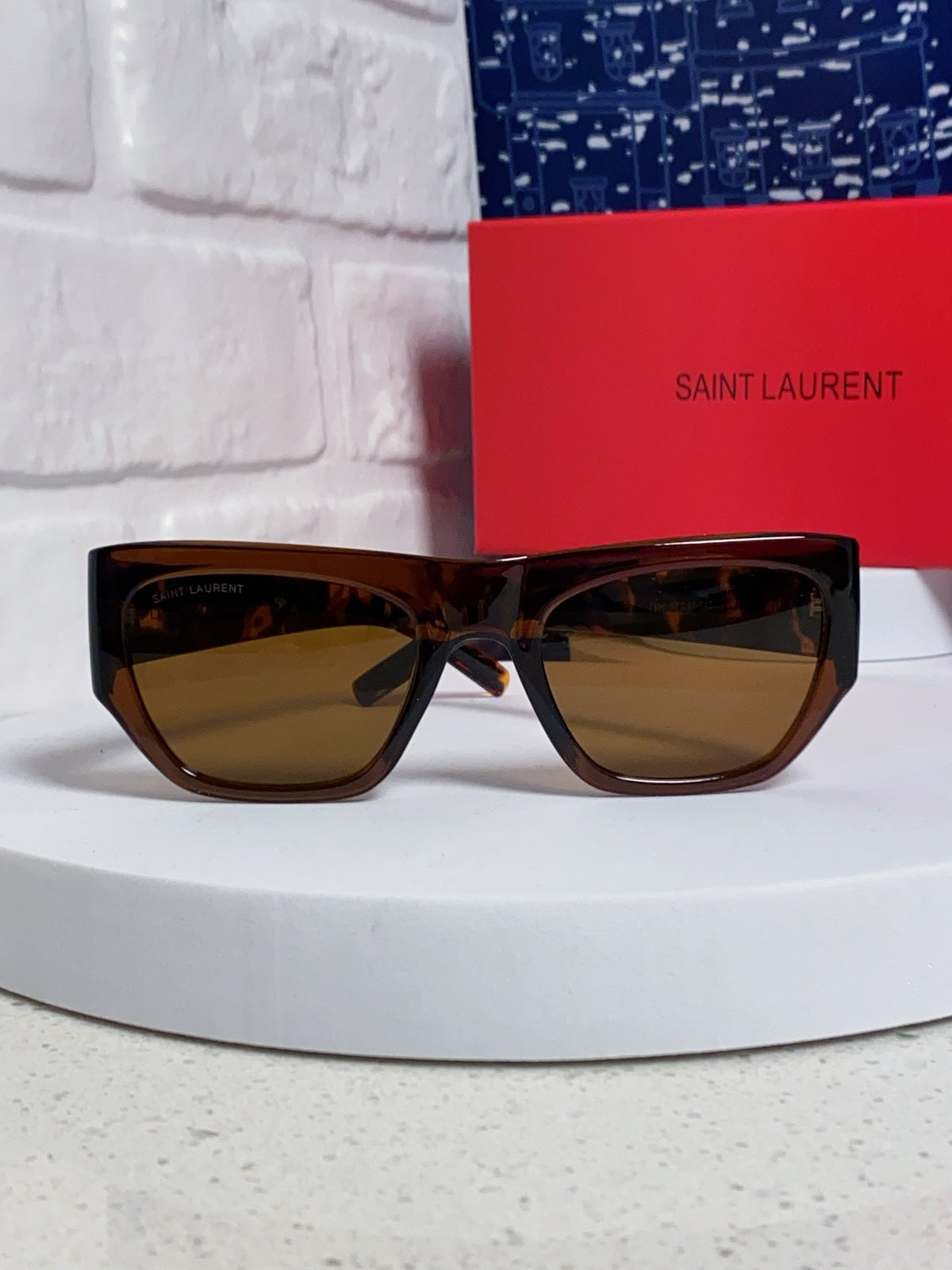 Saint Laurent SL740 Square Black Lens Sunglasses for Women - 465458 - detail image 3