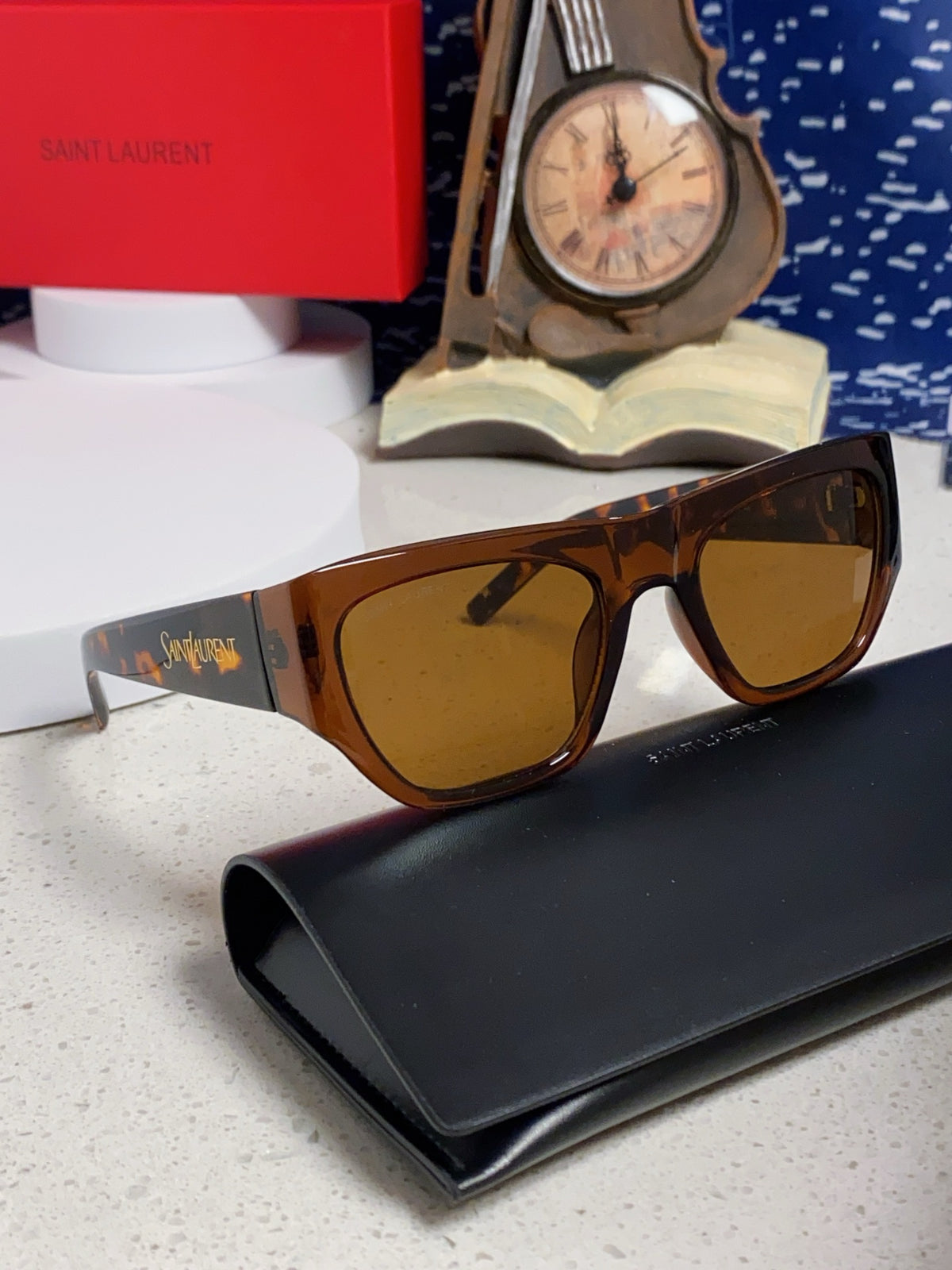 Saint Laurent SL740 Square Black Lens Sunglasses for Women - 465458 - detail image 11