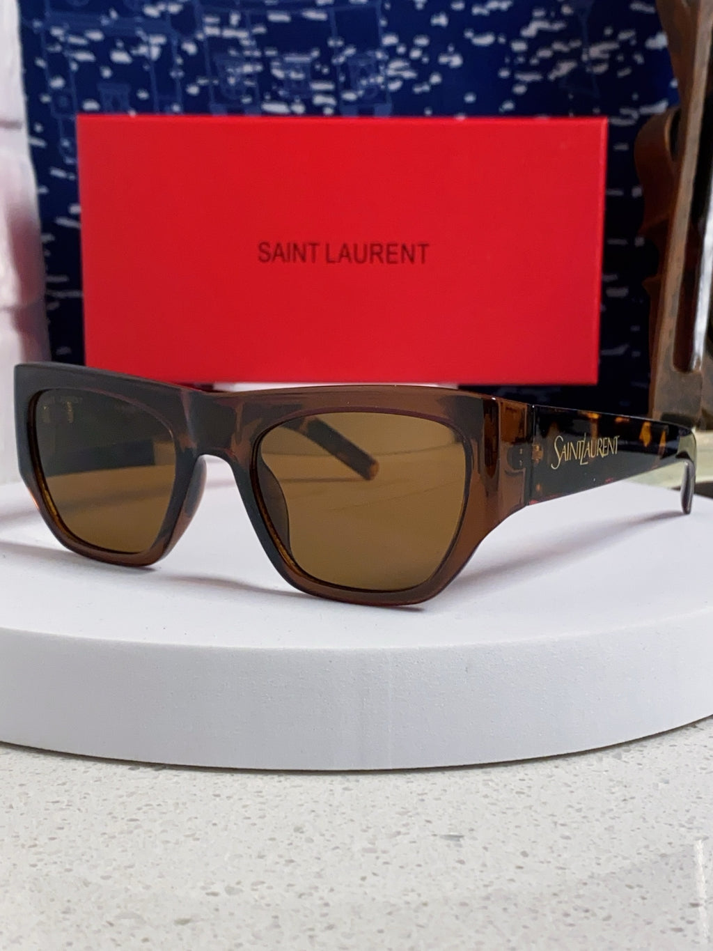 Saint Laurent SL740 Square Black Lens Sunglasses for Women - 465458 - detail image 2