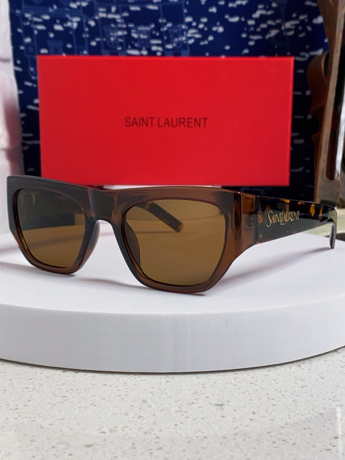 Saint Laurent SL740 Square Black Lens Sunglasses for Women - 465458 - detail image 2