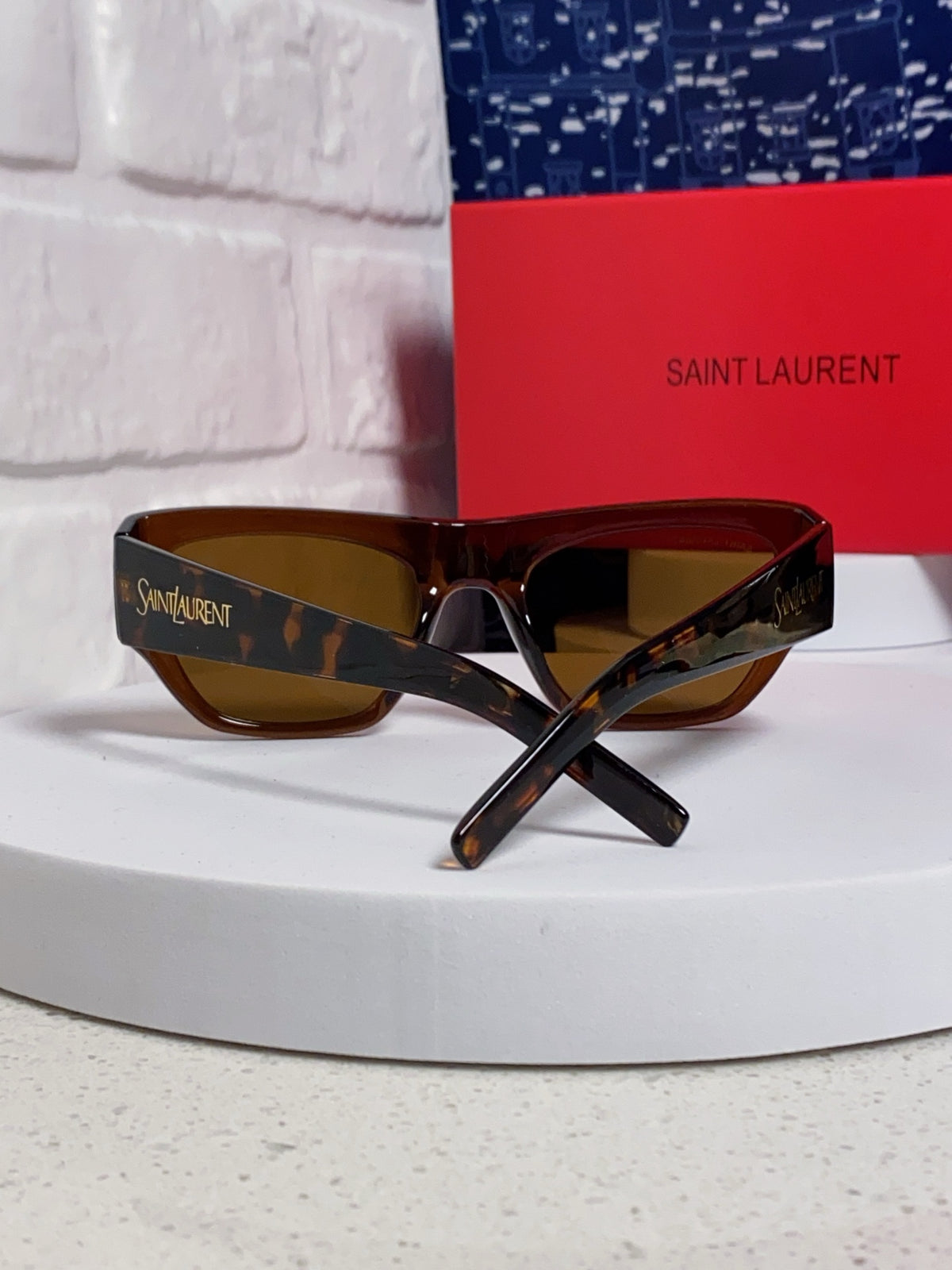 Saint Laurent SL740 Square Black Lens Sunglasses for Women - 465458 - detail image 4