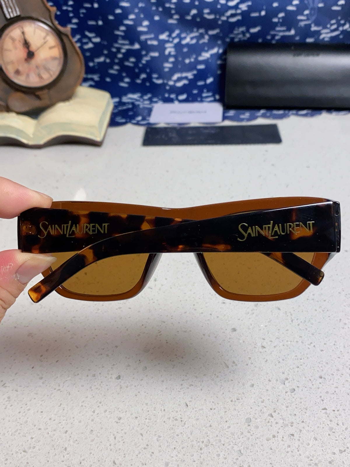 Saint Laurent SL740 Square Black Lens Sunglasses for Women - 465458 - detail image 6