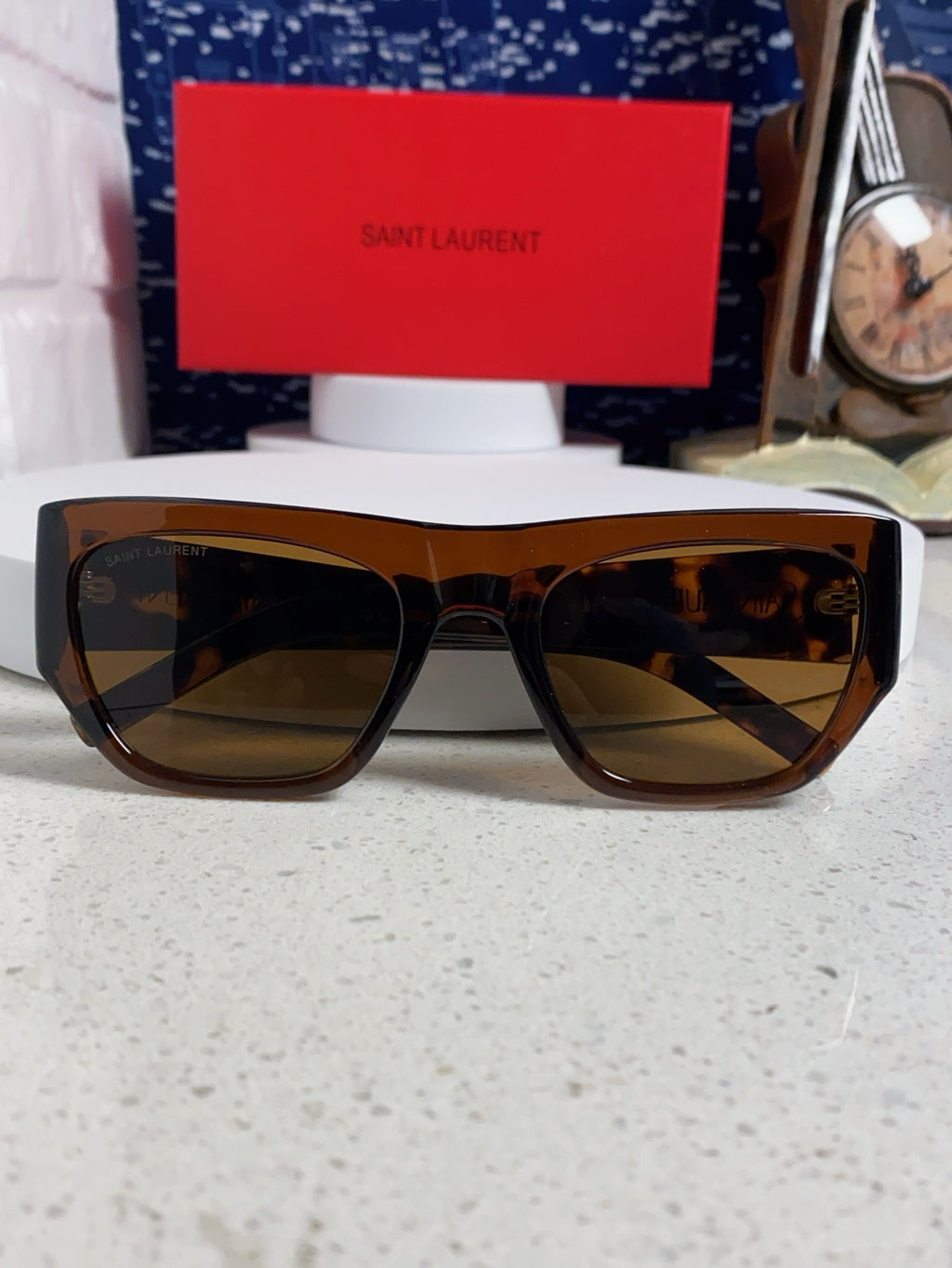 Saint Laurent SL740 Square Black Lens Sunglasses for Women - 465458 - detail image 10