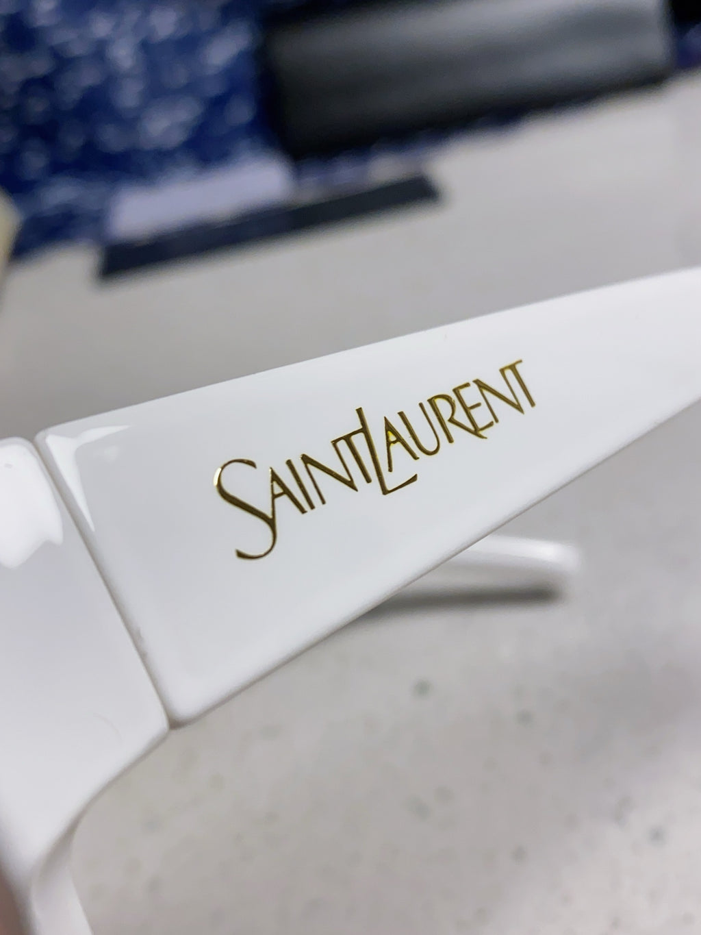 Saint Laurent SL740 Square Blue Lens Sunglasses for Women - detail image 6