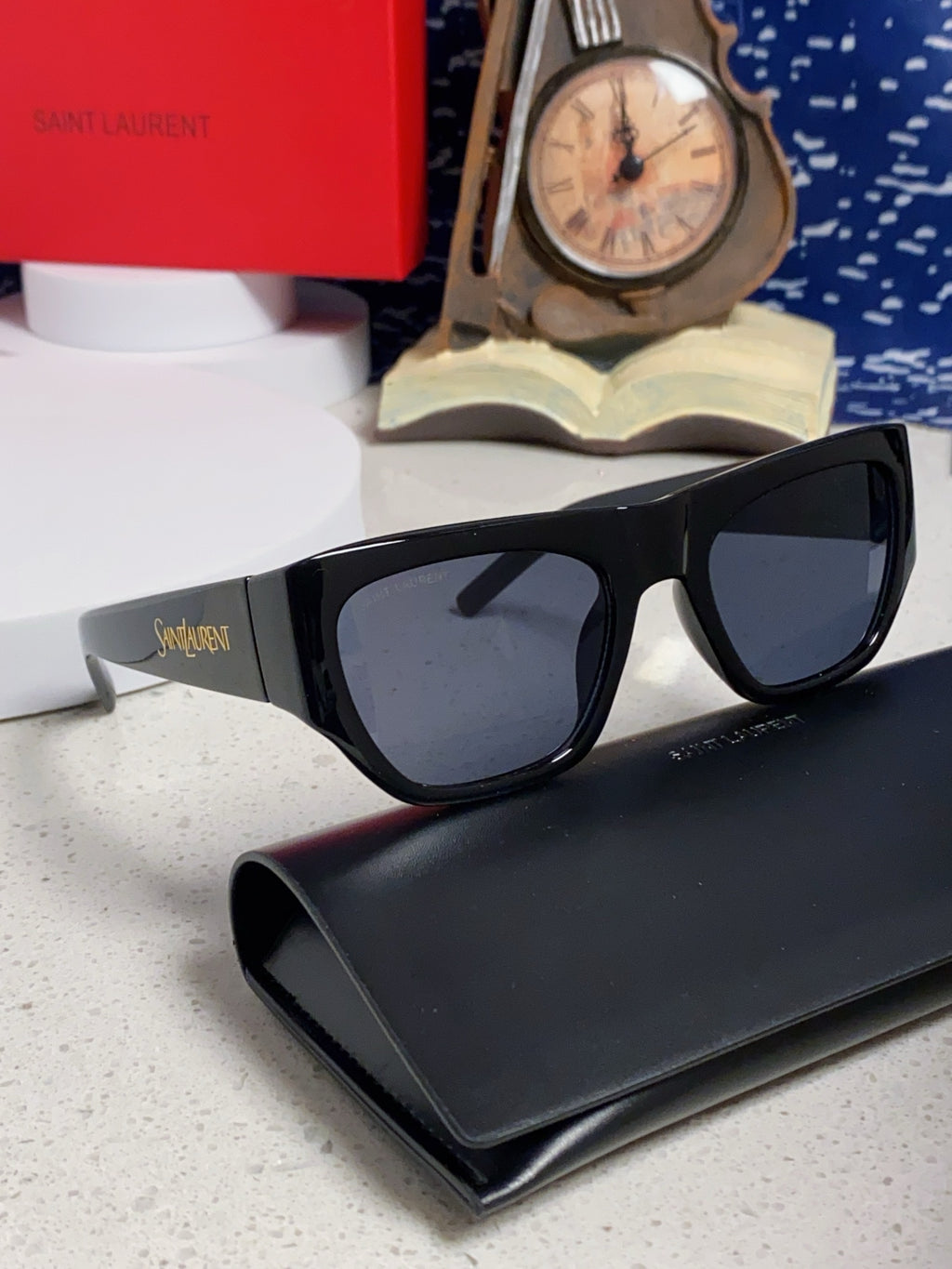 Saint Laurent SL740 Square Black Lens Sunglasses for Women - detail image 10