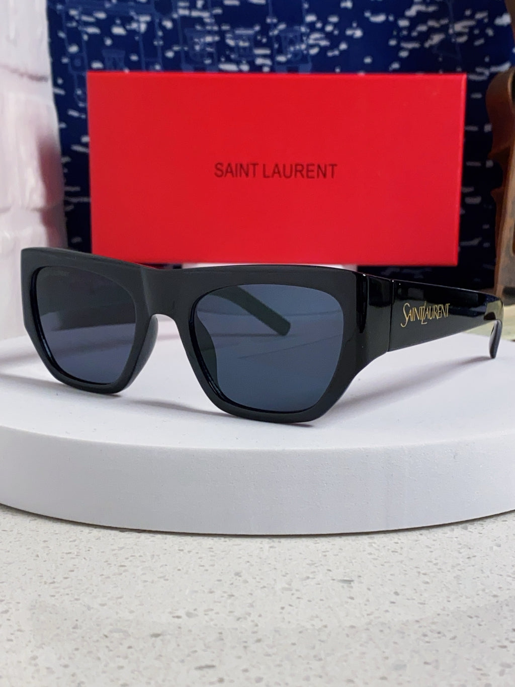 Saint Laurent SL740 Square Black Lens Sunglasses for Women