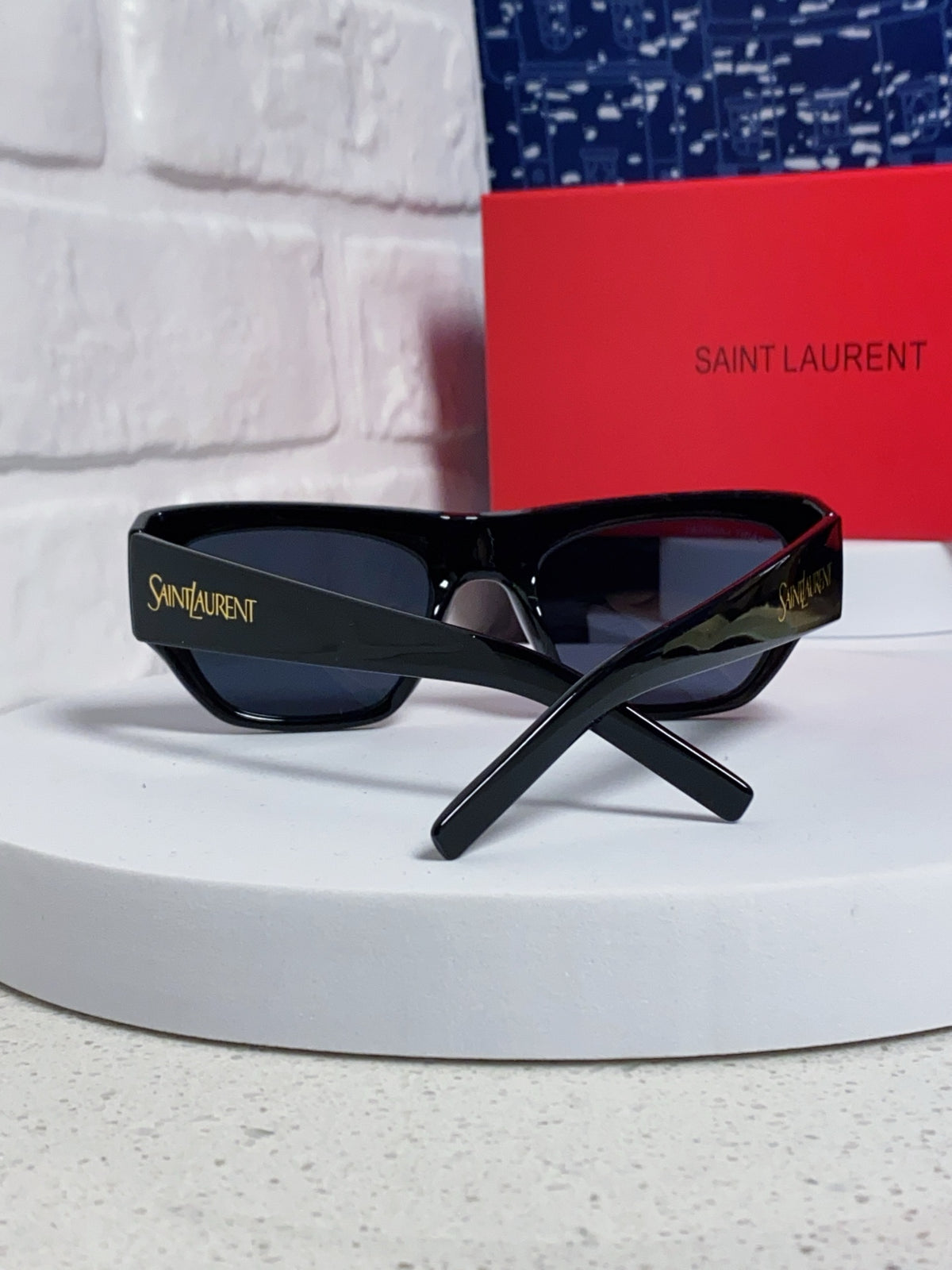 Saint Laurent SL740 Square Black Lens Sunglasses for Women - detail image 3