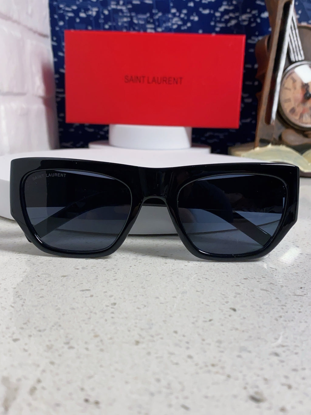 Saint Laurent SL740 Square Black Lens Sunglasses for Women - detail image 9