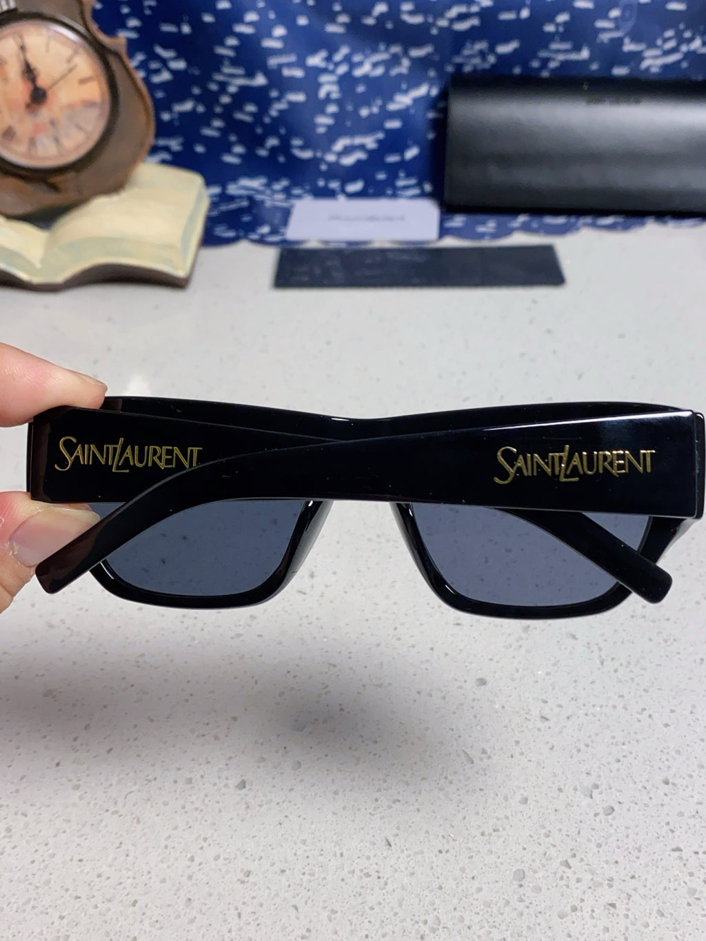 Saint Laurent SL740 Square Black Lens Sunglasses for Women - detail image 5