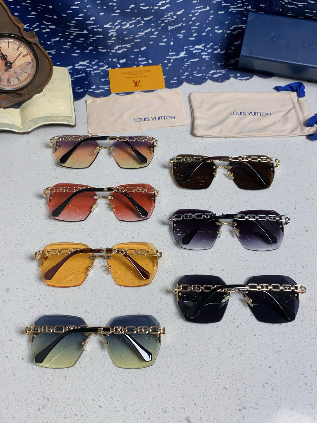 Louis Vuitton Oversized Black Lens Sunglasses for Men & Women - detail image 10