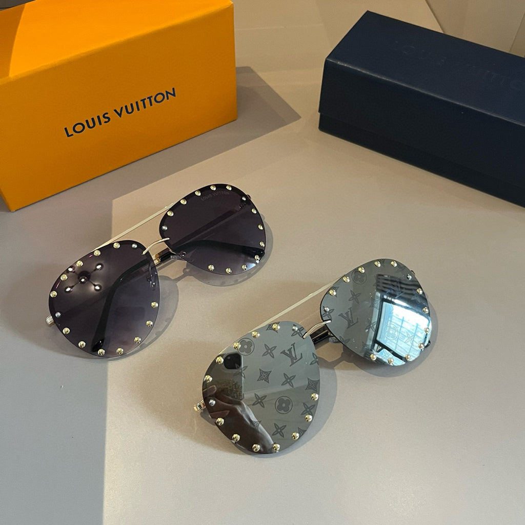 Louis Vuitton Metal Aviator Gold Lens Sunglasses for Men & Women - 431153 - detail image 9