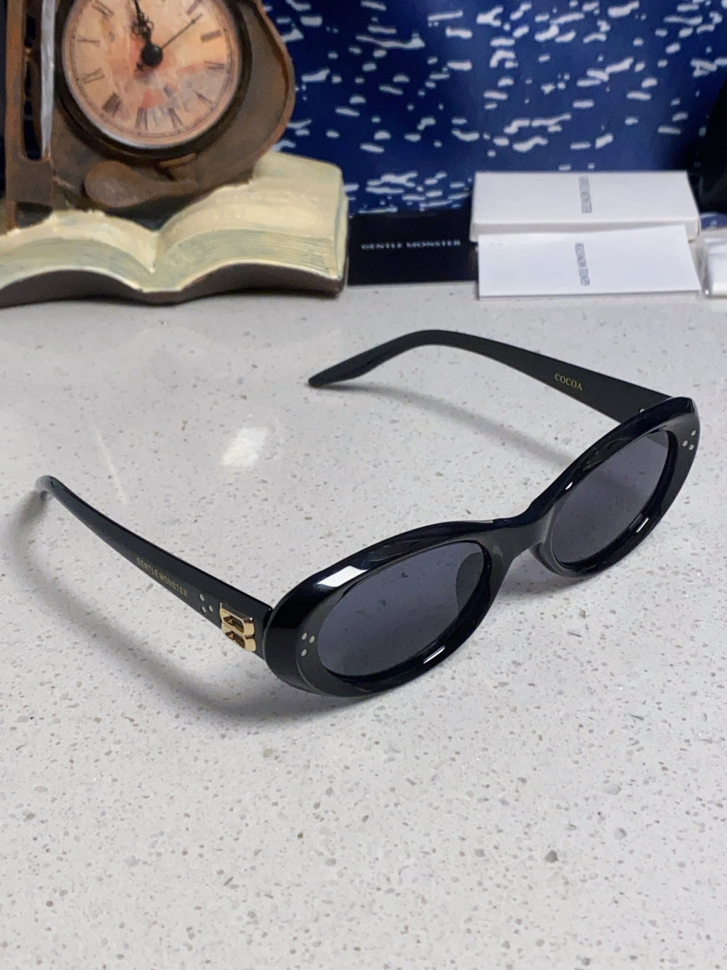 Gentle Monster COCOA Oval Black Lens Sunglasses for Men & Women - detail image 12