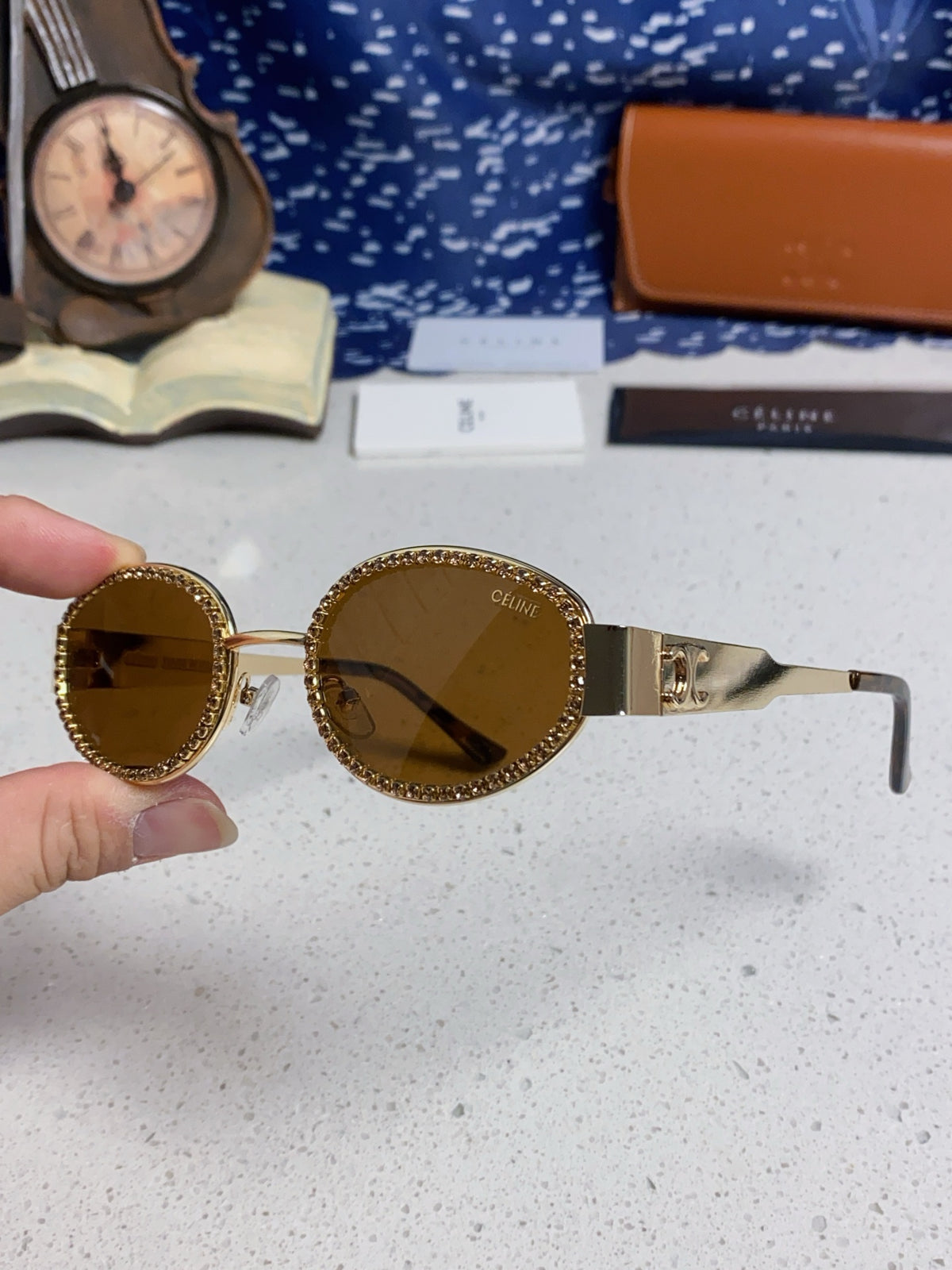 Celine Round Brown Lens Sunglasses for Men & Women - 431993 - detail image 6