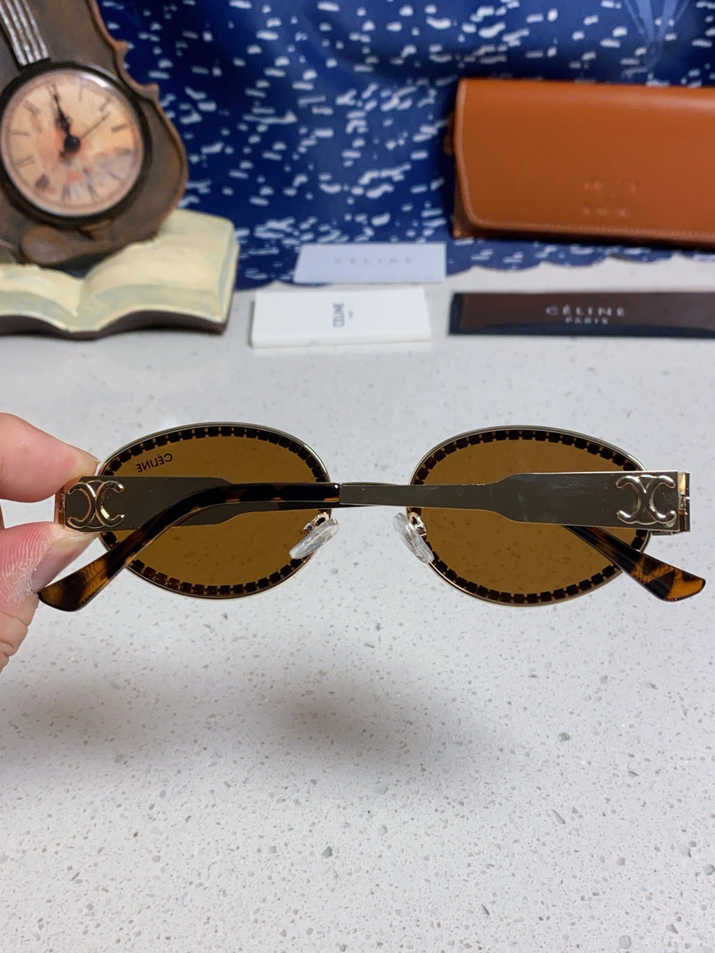 Celine Round Brown Lens Sunglasses for Men & Women - 431993 - detail image 5