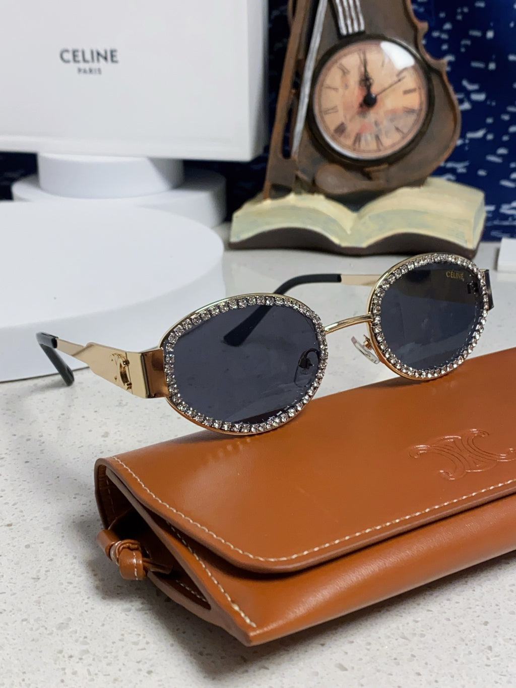 Celine Round Blue Lens Sunglasses for Men & Women - 358290 - detail image 10