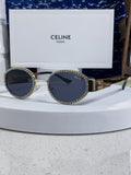 Celine Round Blue Lens Sunglasses for Men & Women - 358290