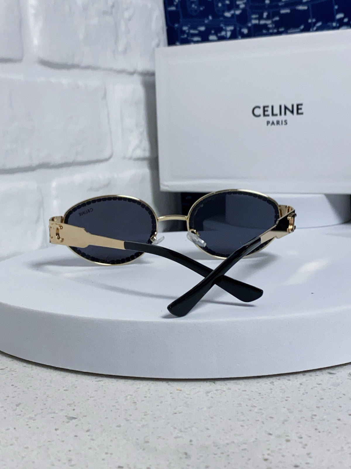 Celine Round Blue Lens Sunglasses for Men & Women - detail image 3