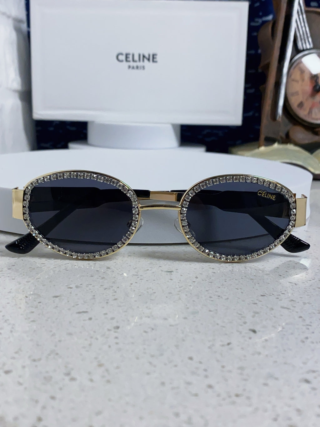 Celine Round Blue Lens Sunglasses for Men & Women - 358290 - detail image 9