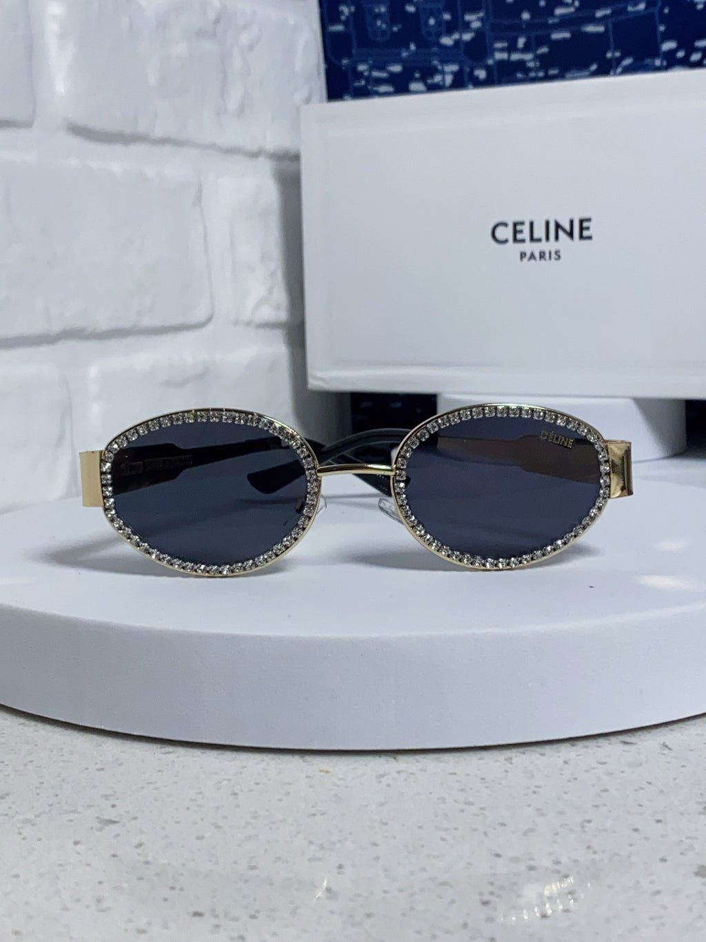 Celine Round Blue Lens Sunglasses for Men & Women - 358290 - detail image 2