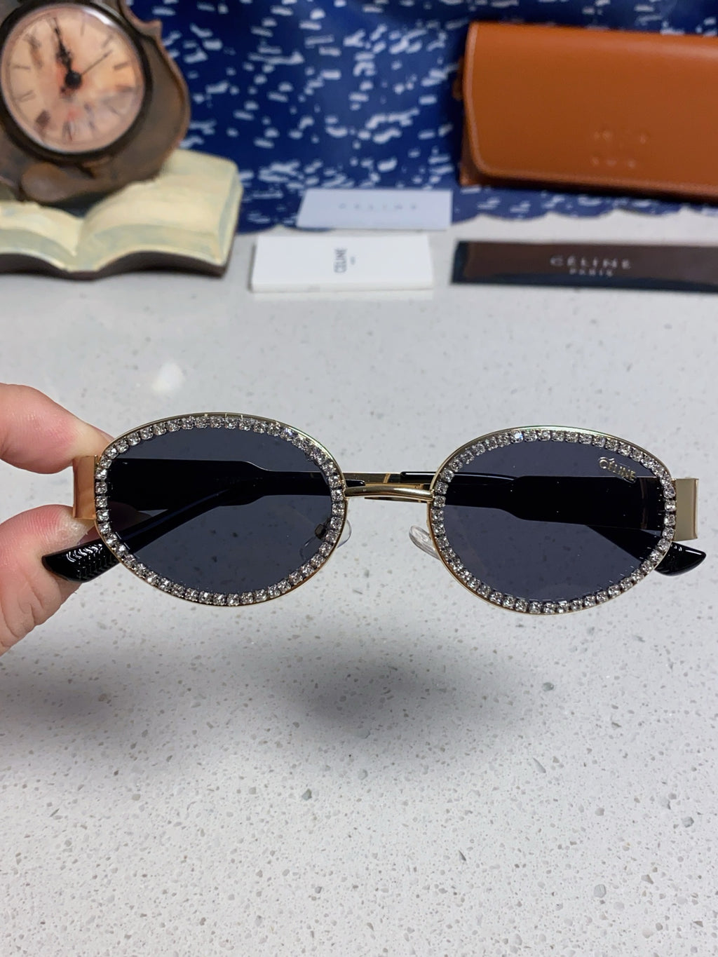 Celine Round Blue Lens Sunglasses for Men & Women - 431994 - detail image 4