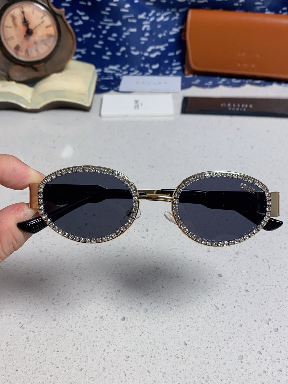 Celine Round Blue Lens Sunglasses for Men & Women - 431994 - detail image 4