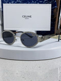 Celine Round Silver Lens Sunglasses for Men & Women - 431995