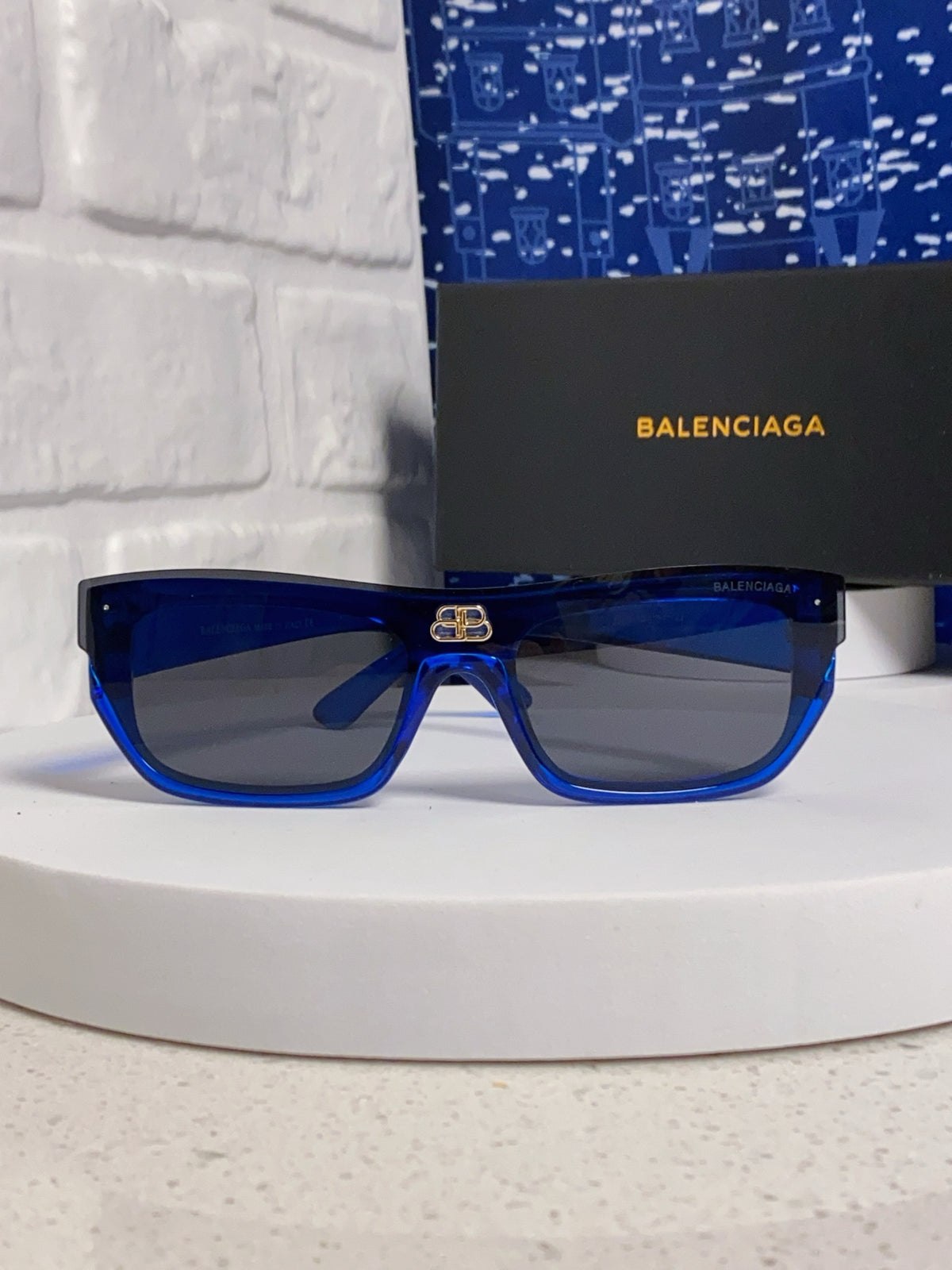 Balenciaga Browline Blue Lens Sunglasses for Men & Women - 358645 - detail image 2