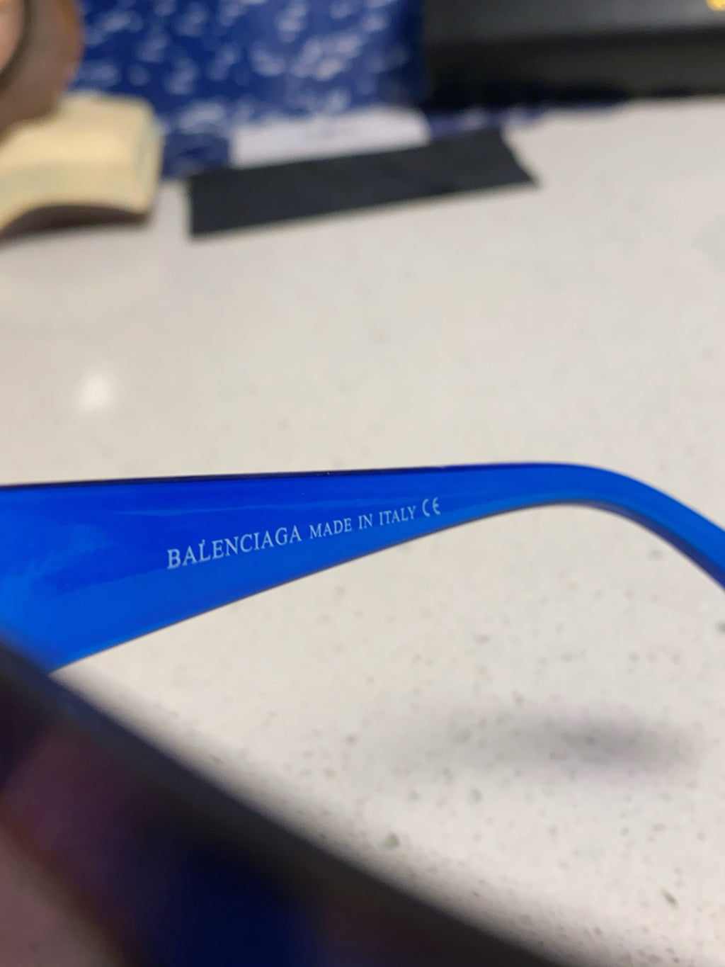 Balenciaga Browline Blue Lens Sunglasses for Men & Women - 358645 - detail image 8