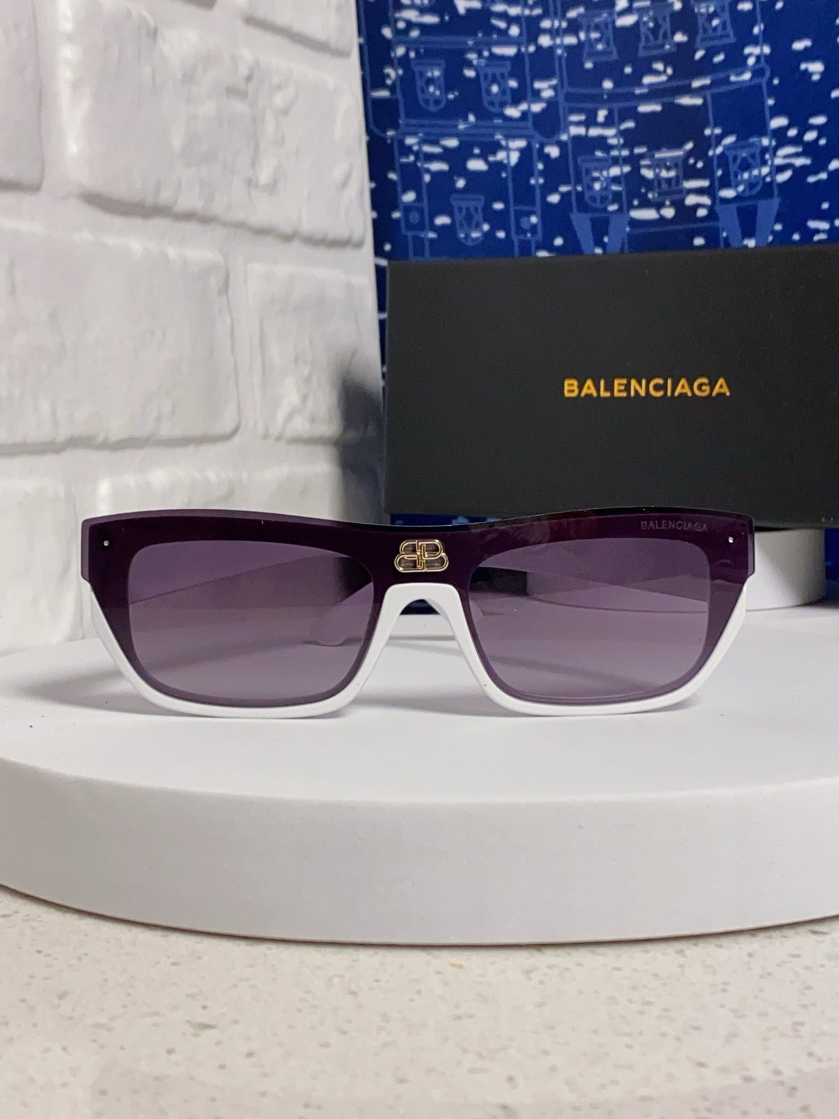 Balenciaga Browline Silver Lens Sunglasses for Men & Women - 358646 - detail image 2