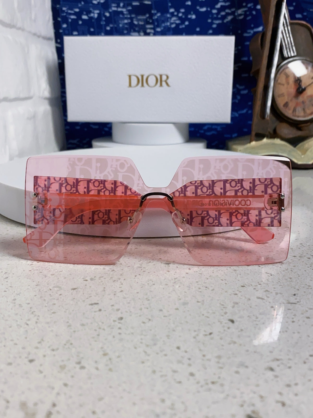 Dior Lightweight Rimless Red Lens Sunglasses for Men - 431846 - detail image 8