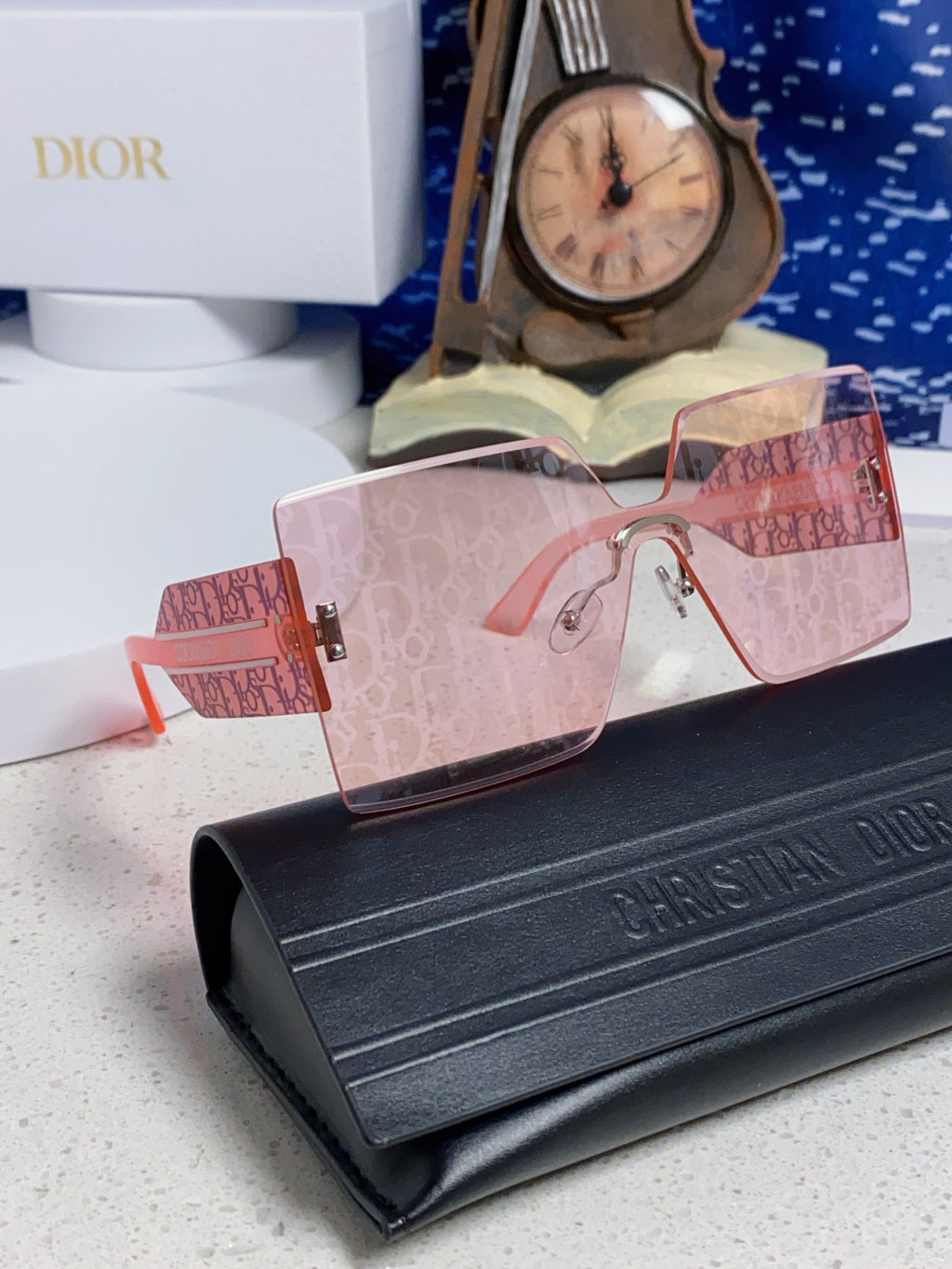 Dior Lightweight Rimless Red Lens Sunglasses for Men - 431846 - detail image 9