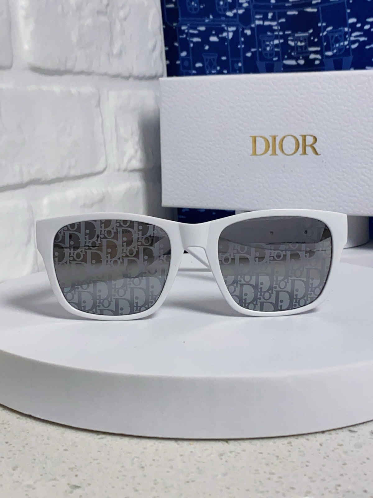 Dior Acetate Square Gray Lens Sunglasses for Men & Women - 358193