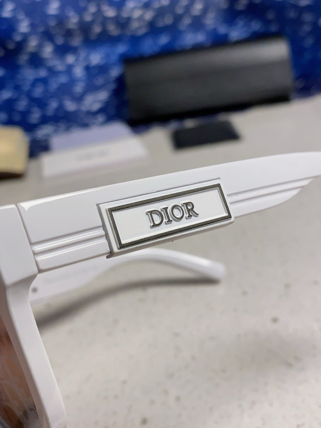 Dior Acetate Square Gray Lens Sunglasses for Men & Women - 358193 - detail image 6