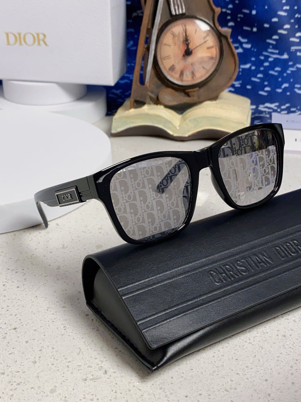 Dior Acetate Square Black Lens Sunglasses for Men & Women - 358194 - detail image 11