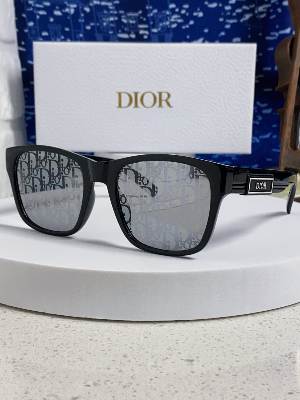 Dior Acetate Square Black Lens Sunglasses for Men & Women - 486734 - detail image 2