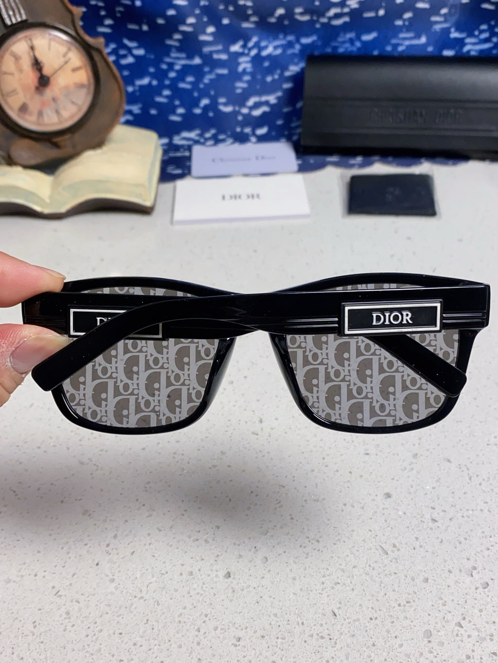 Dior Acetate Square Black Lens Sunglasses for Men & Women - 358194 - detail image 6