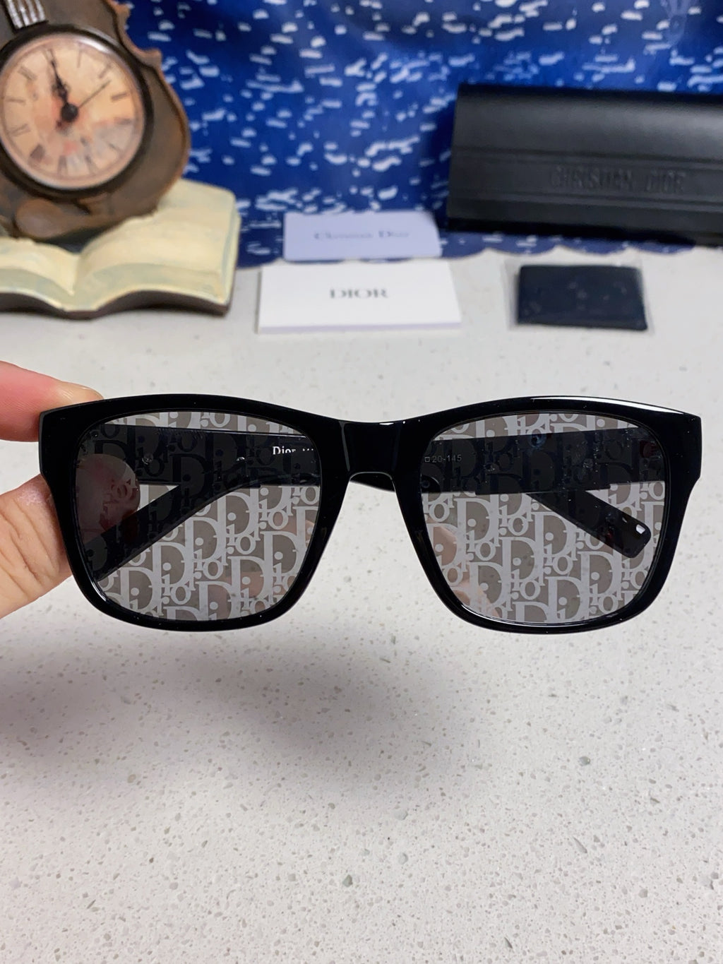 Dior Acetate Square Black Lens Sunglasses for Men & Women - 358194 - detail image 5