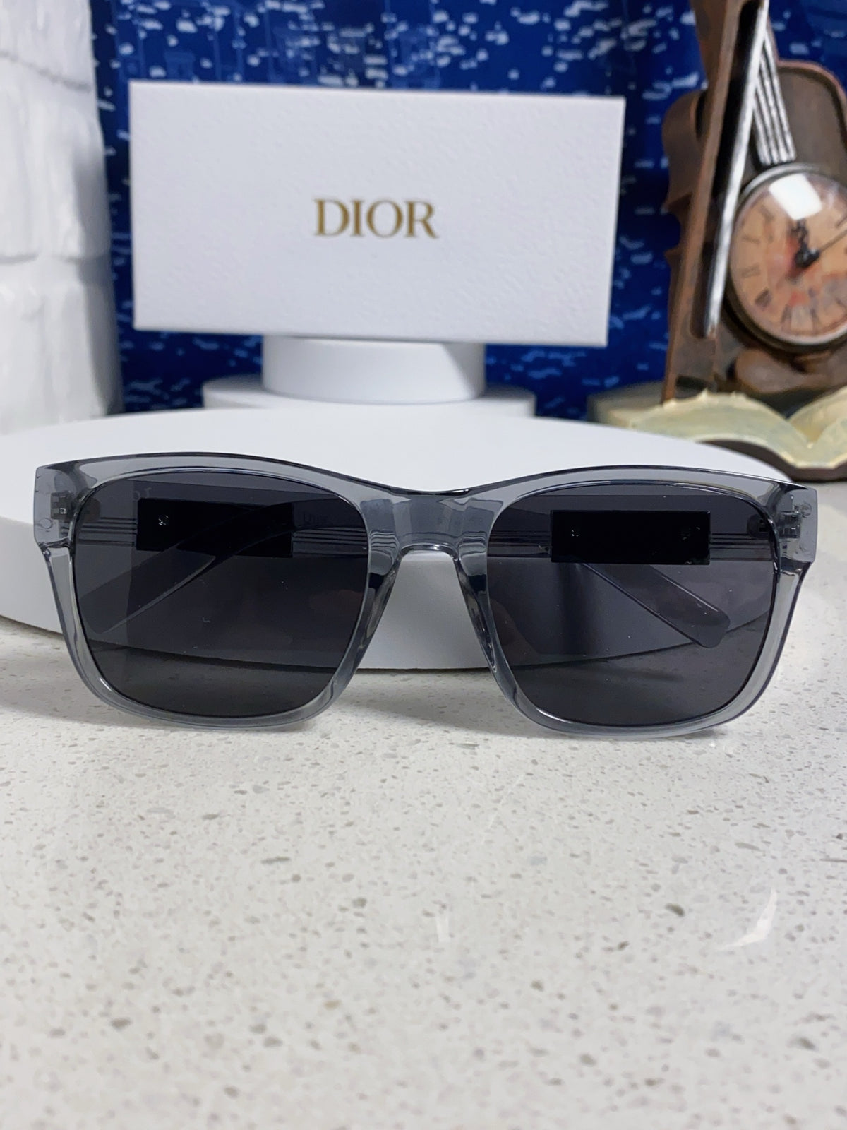 Dior Acetate Square Gray Lens Sunglasses for Men & Women - 358195 - detail image 9