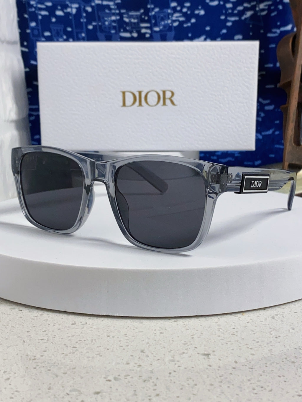 Dior Acetate Square Gray Lens Sunglasses for Men & Women - 486735