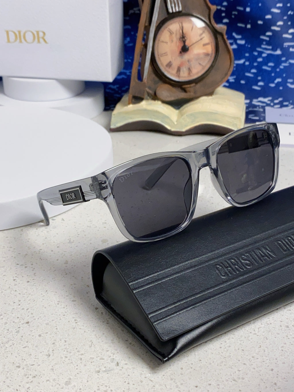 Dior Acetate Square Gray Lens Sunglasses for Men & Women - 358195 - detail image 10