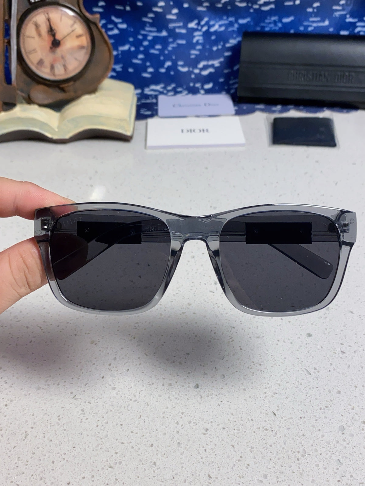 Dior Acetate Square Gray Lens Sunglasses for Men & Women - 486735 - detail image 4
