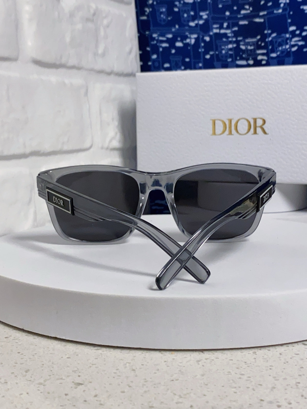 Dior Acetate Square Gray Lens Sunglasses for Men & Women - 486735 - detail image 3