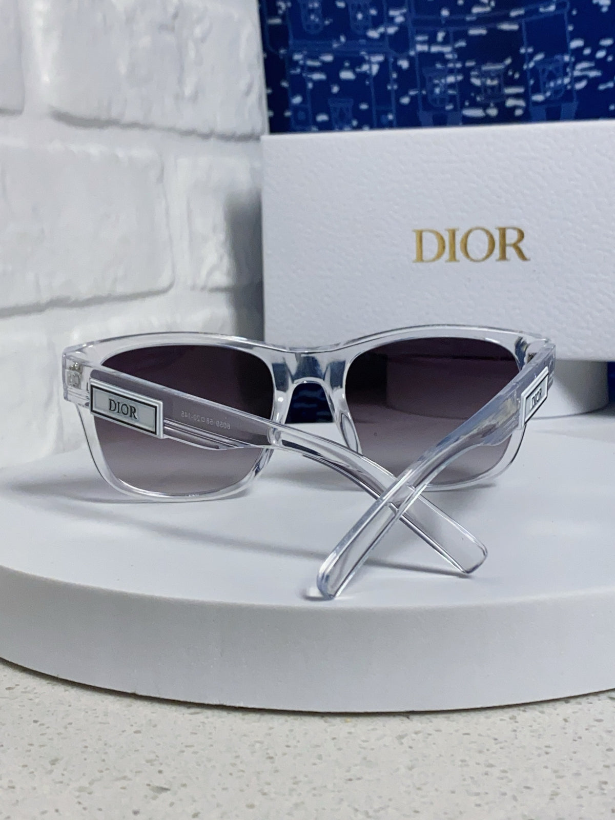 Dior Acetate Square Gray Lens Sunglasses for Men & Women - detail image 3