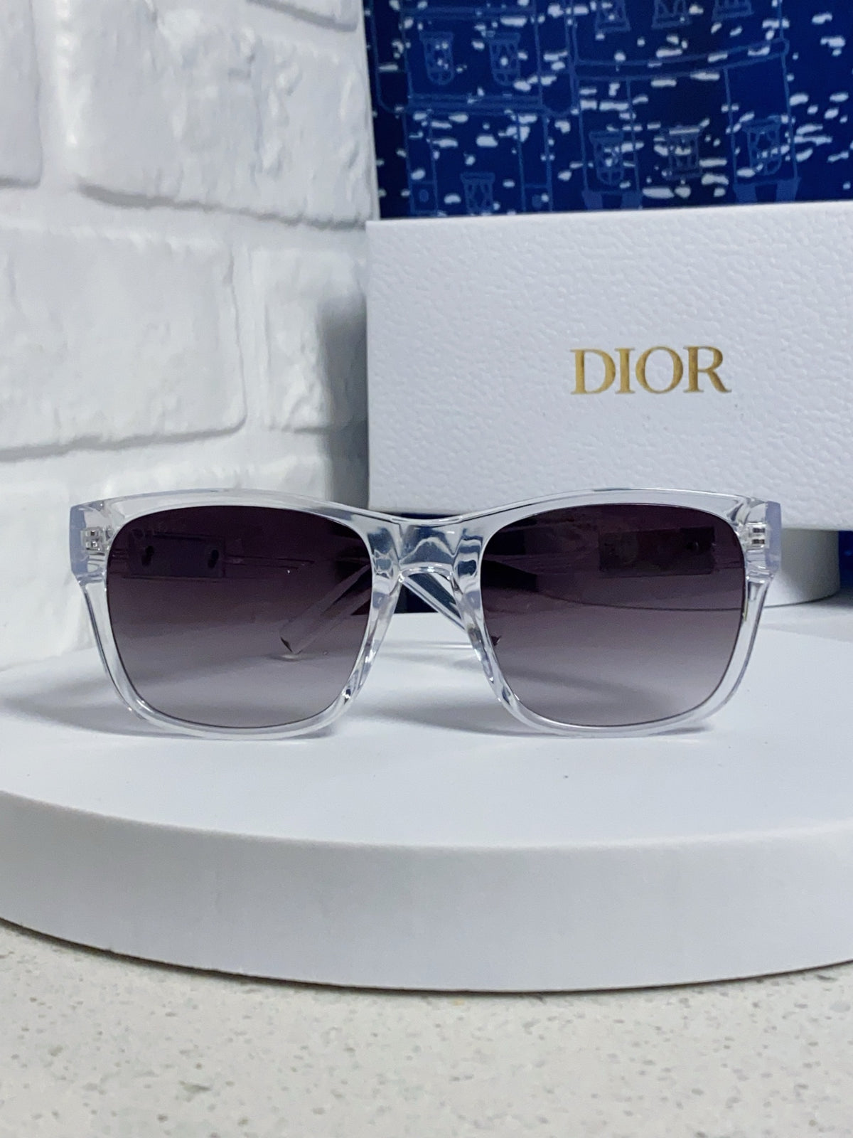 Dior Acetate Square Gray Lens Sunglasses for Men & Women - 358196 - detail image 2